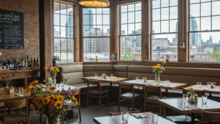 A photo of the inside of a restaurant.